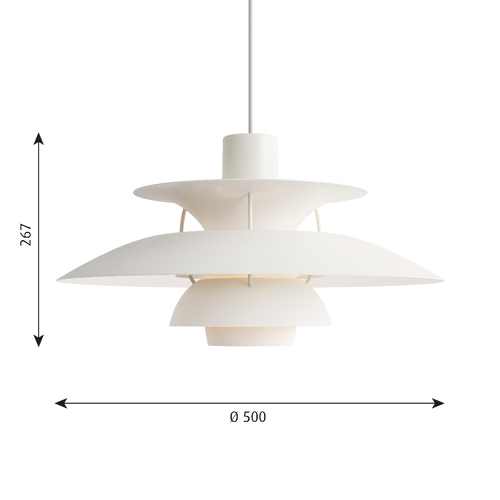 Louis Poulsen PH 5 ペンダントライト モノクローム ホワイト【展示品】